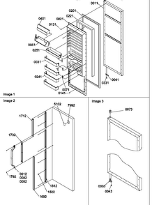 Refrigerator Door Diagram and Parts List for SX322S2W-P1307303WW  Amana Refrigerator