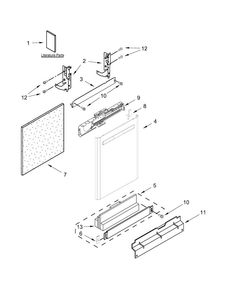 Door And Panel Parts Diagram and Parts List for MDB8959SFZ0  Maytag Dishwasher
