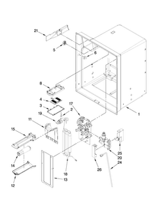 Refrigerator Liner Parts Diagram and Parts List for JFX2597AEP0  Jenn-Air Refrigerator