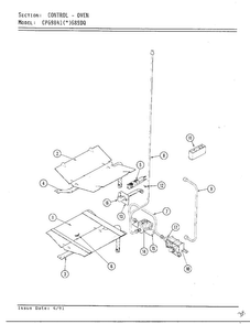Control- Oven Diagram and Parts List for CPG9841(*)689DQ  Hardwick Range