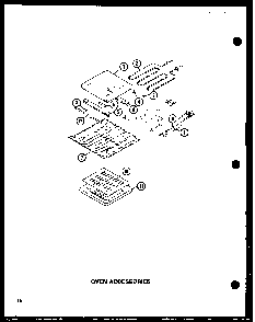 Oven Accessories Diagram and Parts List for AO-27D-P85547-2S  Amana Wall Oven