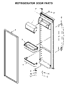 Refrigerator Door Parts Diagram and Parts List for 1064650042714  Kenmore Refrigerator