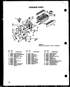 Icemaker Parts Diagram and Parts List for SRI19C-P73320-54W  Amana Refrigerator