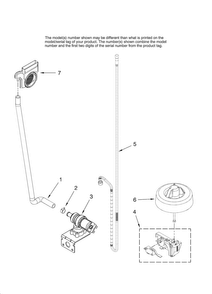 Fill And Overfill Parts Diagram and Parts List for JDB1255AWB41  Jenn-Air Dishwasher