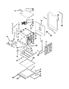 Lower Oven Parts Diagram and Parts List for JJW2830WP02  Jenn-Air Wall Oven