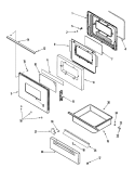 DOOR / DRAWER Diagram and Parts List for AGS1740BDQ  Amana Range