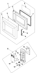 Part Location Diagram of DE72-70202H Samsung CONTROL-PANEL;JE1045GBC,
