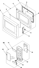 Part Location Diagram of DE64-00528B Samsung CONTROL-PANEL;MS1040BB,A