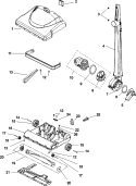 Foot Diagram and Parts List for HSCC8000N  Hoover Upright Vacuum