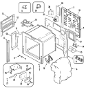 BODY Diagram and Parts List for JDS9861AAP  Jenn-Air Range