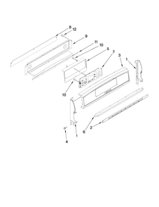 Control Panel Parts Diagram and Parts List for JGR8895BDS13  Jenn-Air Range