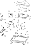 CONTROL PANEL & TOP Diagram and Parts List for CAH4205AWJ  Crosley Washer