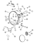 OUTER TUB Diagram and Parts List for CAH4205AWJ  Crosley Washer