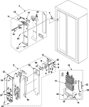 FREEZER COMPARTMENT Diagram and Parts List for RS255BABB  Maytag Refrigerator