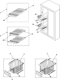 FREEZER SHELVES Diagram and Parts List for RS255BABB  Maytag Refrigerator