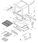 OVEN / BASE Diagram and Parts List for MGRL753BDS  Maytag Range