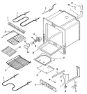 OVEN / BASE Diagram and Parts List for MERL753BAS  Maytag Range