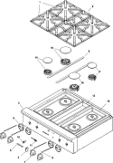 COOKTOP CONTROLS Diagram and Parts List for RJRD3010A  Maytag Range