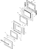 DOOR Diagram and Parts List for RJRD3010A  Maytag Range