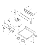 CONTROL PANEL / TOP ASSEMBLY Diagram and Parts List for MERH752CAS  Maytag Range