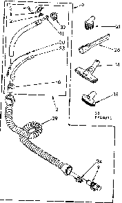 Attachment Parts Diagram and Parts List for 11620871  Kenmore Canister Vacuum