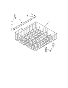 Upper Rack And Track Parts Diagram and Parts List for CDB7000AWW2  Magic Chef Dishwasher