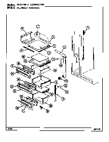 Shelves & Accessories Diagram and Parts List for RC244RDA DS83B Magic Chef Refrigerator