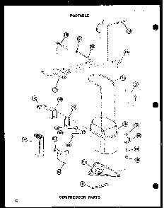Compressor Parts Diagram and Parts List for 5P-2MW P54972-7R Amana Air Conditioner