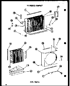 Coil Parts Diagram and Parts List for 10-2NM P54974-2R Amana Air Conditioner
