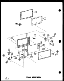 DOOR ASSY Diagram and Parts List for RC10S P7382904M Admiral Microwave
