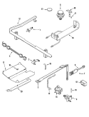 GAS CONTROLS Diagram and Parts List for AGR5712BDW  Amana Range