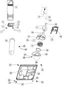 BASE, HEATER & MOTOR Diagram and Parts List for NDE8805AYW  Amana Dryer