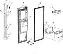 FREEZER DOOR Diagram and Parts List for RM255LASH  Maytag Refrigerator