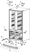 Part Location Diagram of DA61-01920A Whirlpool Refrigerator Roller Wheel Axle Pin