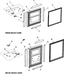 ARCTIC / FRESH / SELECT ZONE DOORS Diagram and Parts List for RM255LASH  Maytag Refrigerator