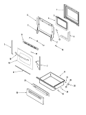 DOOR / DRAWER Diagram and Parts List for AGR5725RDB  Amana Range