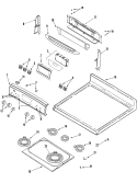 Part Location Diagram of W10823714 Whirlpool Surface Element