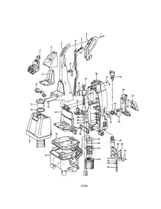 Housing/handle Diagram and Parts List for F5870-900  Hoover Steamer