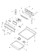 CONTROL PANEL / TOP ASSEMBLY Diagram and Parts List for AER5815RCB  Amana Range