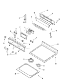 CONTROL PANEL / TOP ASSEMBLY Diagram and Parts List for AER5715RCW  Amana Range