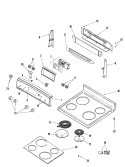 Part Location Diagram of 74008737 Whirlpool COOKTOP