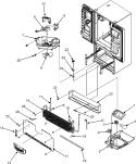 FRZ LIGHT / EVAPORATOR / EVAP FAN ASSY. Diagram and Parts List for MFI2067AEB  Maytag Refrigerator
