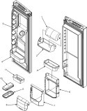 REF DOOR STORAGE Diagram and Parts List for MFI2067AEB  Maytag Refrigerator