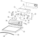 CONTROL PANEL & TOP Diagram and Parts List for CDE9505AZW  Crosley Dryer