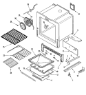 OVEN / BASE Diagram and Parts List for MGS5875BDB  Maytag Range