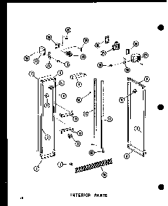 Interior Parts Diagram and Parts List for SRI19W-A-P60350-49WA  Amana Refrigerator