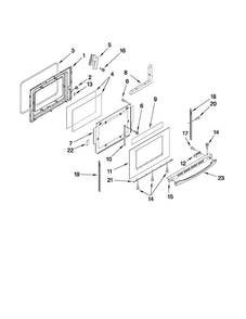 Part Location Diagram of 7701P531-60 Whirlpool Door Handle - White