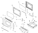 DOOR / DRAWER (SERIES 16) Diagram and Parts List for CE38600AAB  Crosley Range