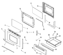DOOR / DRAWER (SERIES 16) Diagram and Parts List for CG34800ADT  Crosley Range