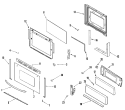 DOOR / DRAWER (SERIES 13) Diagram and Parts List for MGR4452BDW  Maytag Range